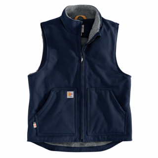 Carhartt Mens Flame Resistant Relaxed Fit Duck Sherpa-Lined Mock Neck Vest